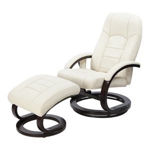 PU Leather Deluxe Massage Chair Recliner Ottoman Lounge Remote