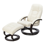 PU Leather Deluxe Massage Chair Recliner Ottoman Lounge Remote