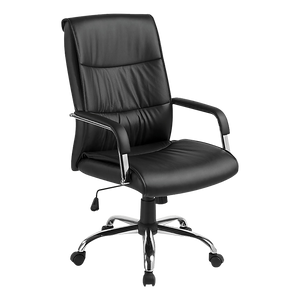 PU Leather Office Chair Executive Padded Black