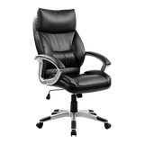 Office & Desk Chairs: PU Leather Executive Office Chair  Ergonomic Swivel Computer Desk Chair in Black