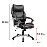 Office & Desk Chairs: PU Leather Executive Office Chair  Ergonomic Swivel Computer Desk Chair in Black
