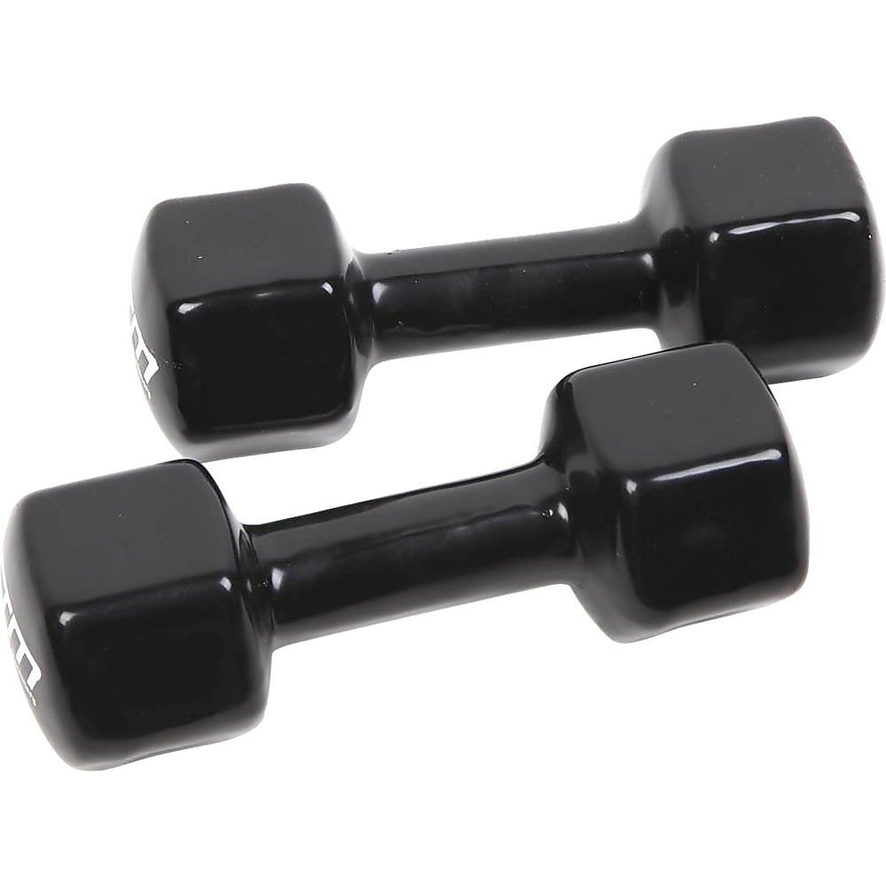 Weightlifting Machines & Racks: 5kg Dumbbells Pair PVC Hand Weights Rubber Coated