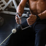 Gym Equipment & Accessories: Close Grip Seated Row Handle  Triangle Cable Attachment Bar for Gym Machines