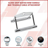 Gym Equipment & Accessories: Close Grip Seated Row Handle  Triangle Cable Attachment Bar for Gym Machines