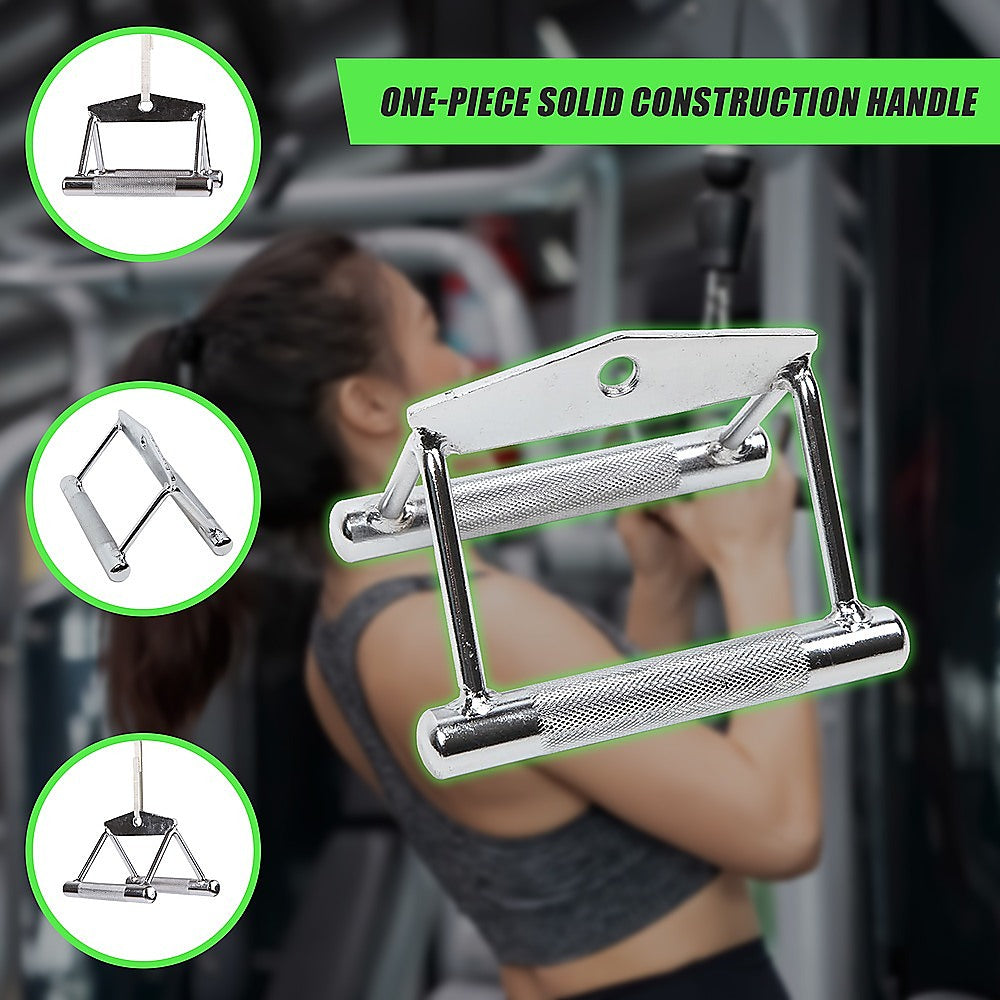 Gym Equipment & Accessories: Close Grip Seated Row Handle  Triangle Cable Attachment Bar for Gym Machines