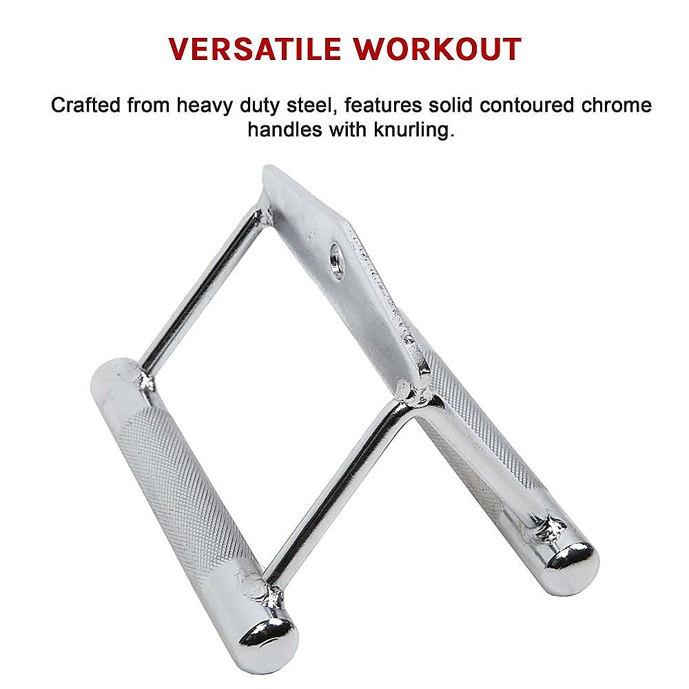 Gym Equipment & Accessories: Close Grip Seated Row Handle  Triangle Cable Attachment Bar for Gym Machines