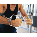 Gym Equipment & Accessories: Single Stirrup Handle Cable Grip  Gym Pulley Attachment for Strength Training