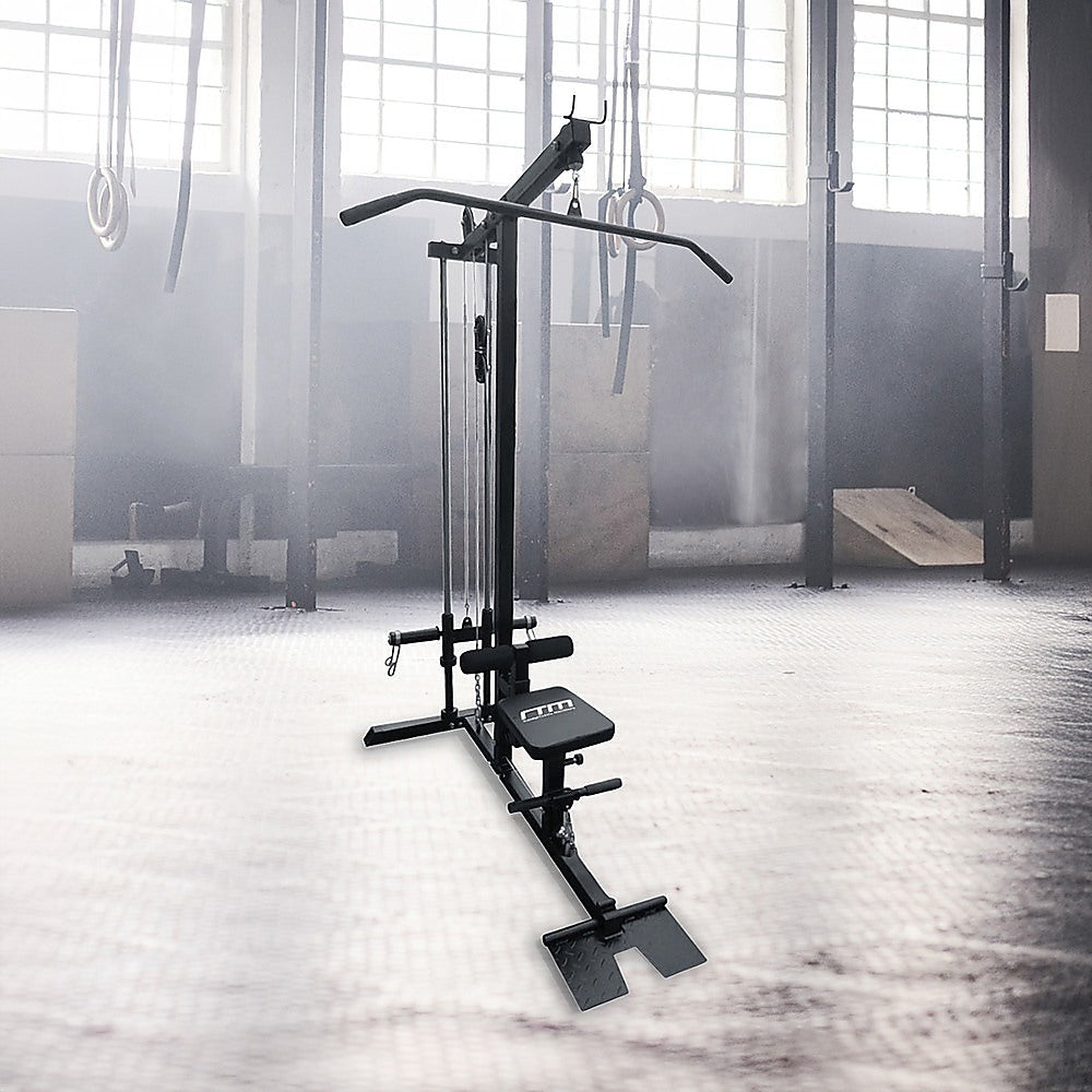 Gym Equipment & Accessories: Lat Pulldown Low Row Fitness Machine  Home Gym Strength Trainer