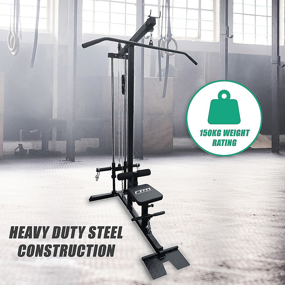 Gym Equipment & Accessories: Lat Pulldown Low Row Fitness Machine  Home Gym Strength Trainer