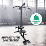 Gym Equipment & Accessories: Lat Pulldown Low Row Fitness Machine  Home Gym Strength Trainer
