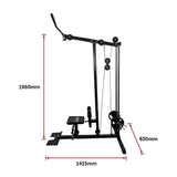 Gym Equipment & Accessories: Lat Pulldown Low Row Fitness Machine  Home Gym Strength Trainer