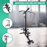 Gym Equipment & Accessories: Lat Pulldown Low Row Fitness Machine  Home Gym Strength Trainer