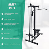Gym Equipment & Accessories: Lat Pulldown Low Row Fitness Machine  Home Gym Strength Trainer