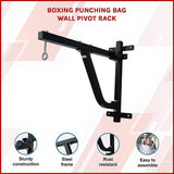 Boxing & Martial Arts: Boxing Punching Bag Wall Pivot Rack  Swivel Mount for Home Gym