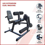 Gym Equipment & Accessories: Leg Extension Curl Machine  Adjustable Home Gym Quad & Hamstring Workout Bench