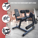 Gym Equipment & Accessories: Leg Extension Curl Machine  Adjustable Home Gym Quad & Hamstring Workout Bench