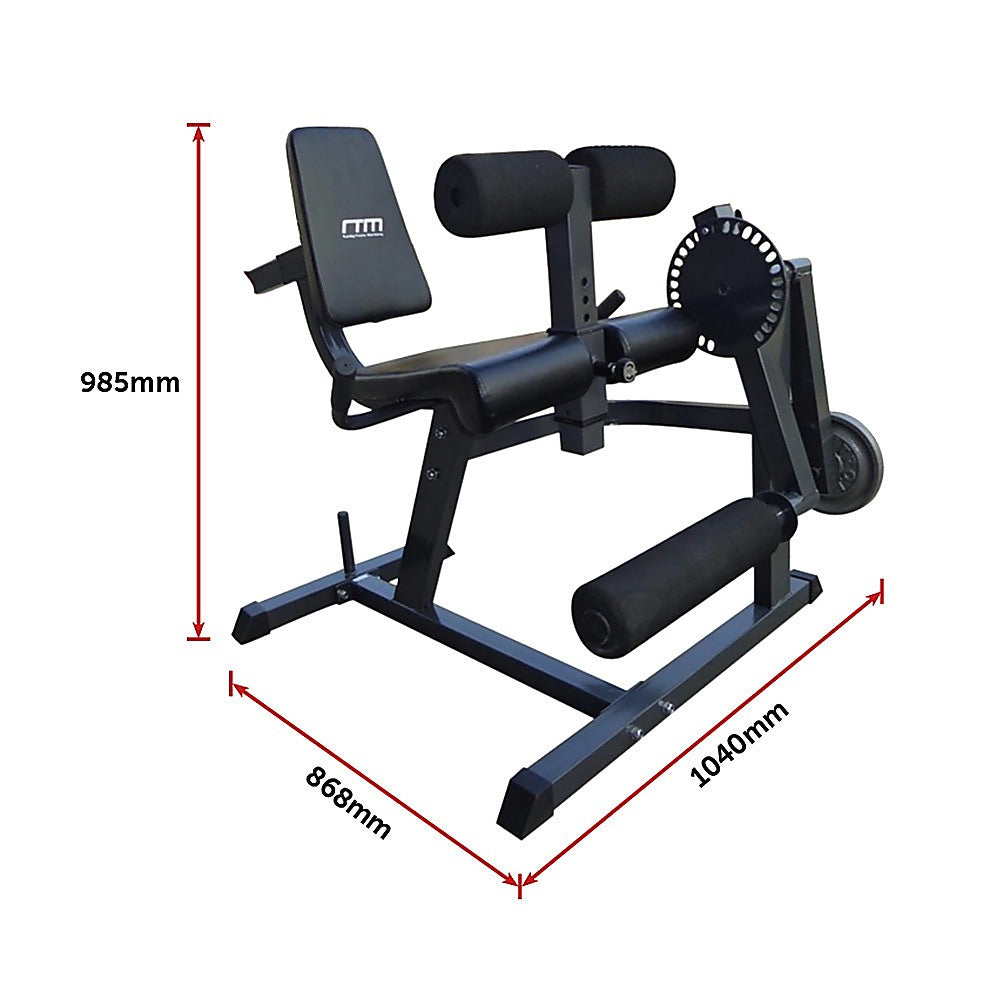 Gym Equipment & Accessories: Leg Extension Curl Machine  Adjustable Home Gym Quad & Hamstring Workout Bench