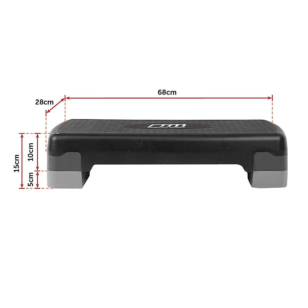 Aerobic Exercise 2-Block Bench Step – Adjustable Fitness Workout Stepper