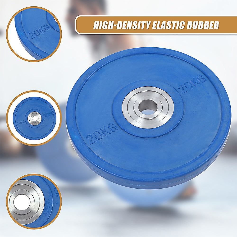 Weightlifting Machines & Racks: 20KG PRO Olympic Rubber Bumper Weight Plate
