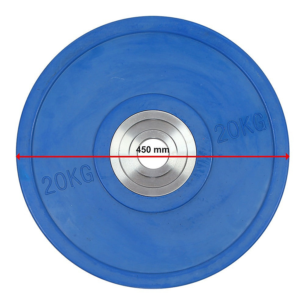 Weightlifting Machines & Racks: 20KG PRO Olympic Rubber Bumper Weight Plate