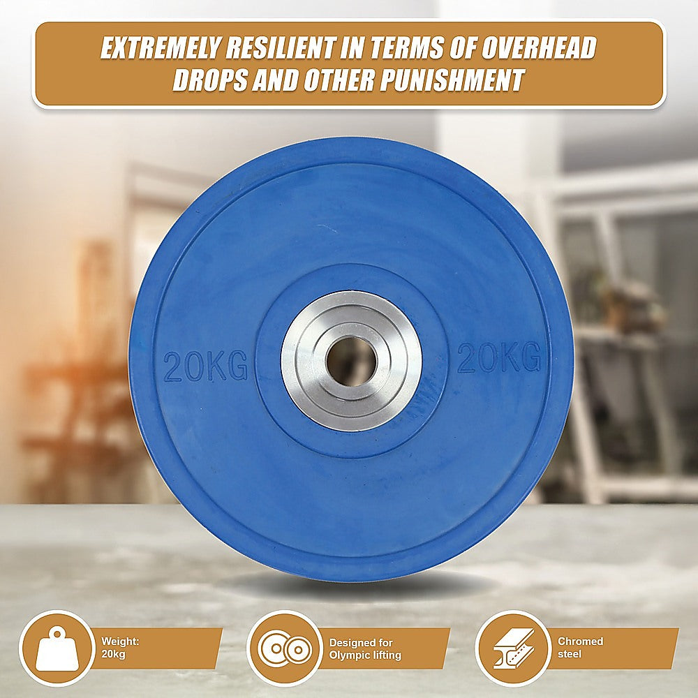 Weightlifting Machines & Racks: 20KG PRO Olympic Rubber Bumper Weight Plate