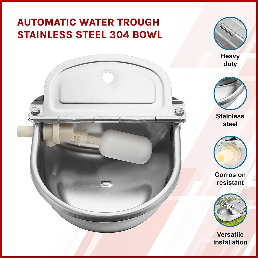 Pet Grooming Supplies: Automatic Water Trough Stainless Steel 304 Bowl