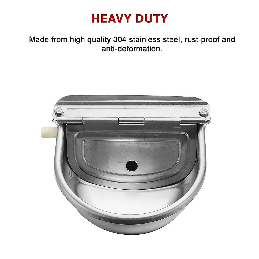 Pet Grooming Supplies: Automatic Water Trough Stainless Steel 304 Bowl