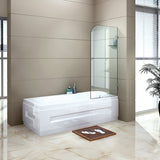 700 x 1450mm Frameless Bath Panel 10mm Glass Shower Screen By Della Francesca