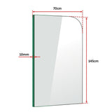 700 x 1450mm Frameless Bath Panel 10mm Glass Shower Screen By Della Francesca