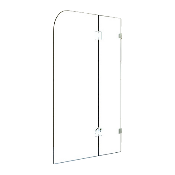 1200 x 1450mm Frameless Bath Panel 10mm Glass Shower Screen By Della Francesca