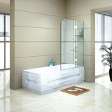 1200 x 1450mm Frameless Bath Panel 10mm Glass Shower Screen By Della Francesca