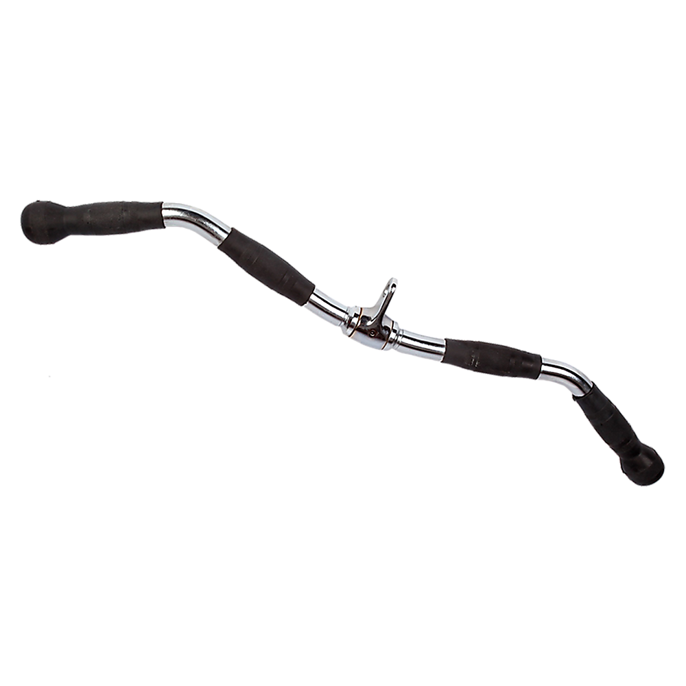 Gym Equipment & Accessories: Randy & Travis Rubber-Coated Revolving Curl Row Bar Attachment for Gyms