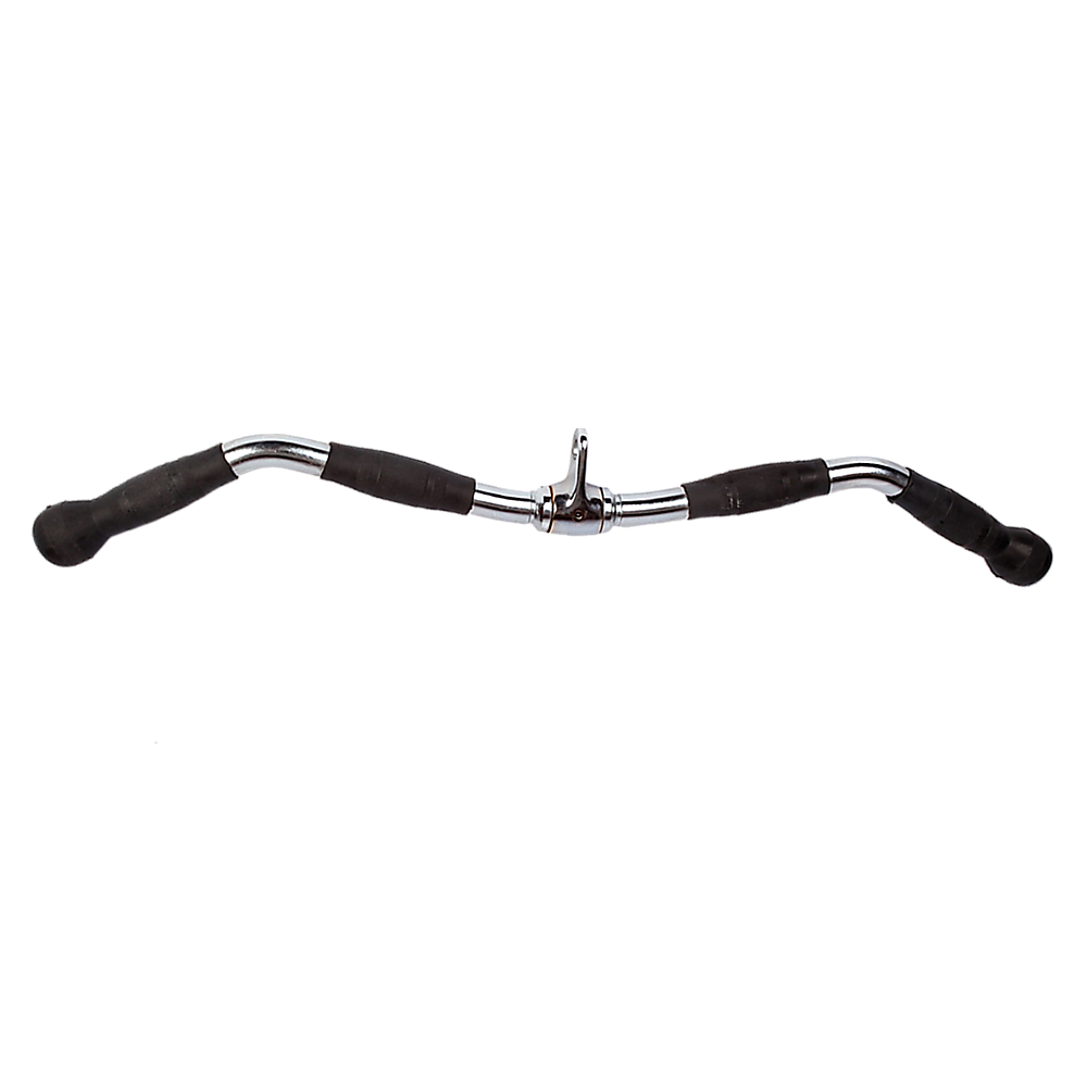 Gym Equipment & Accessories: Randy & Travis Rubber-Coated Revolving Curl Row Bar Attachment for Gyms