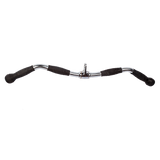 Gym Equipment & Accessories: Randy & Travis Rubber-Coated Revolving Curl Row Bar Attachment for Gyms