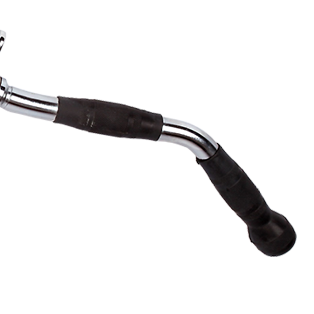 Gym Equipment & Accessories: Randy & Travis Rubber-Coated Revolving Curl Row Bar Attachment for Gyms