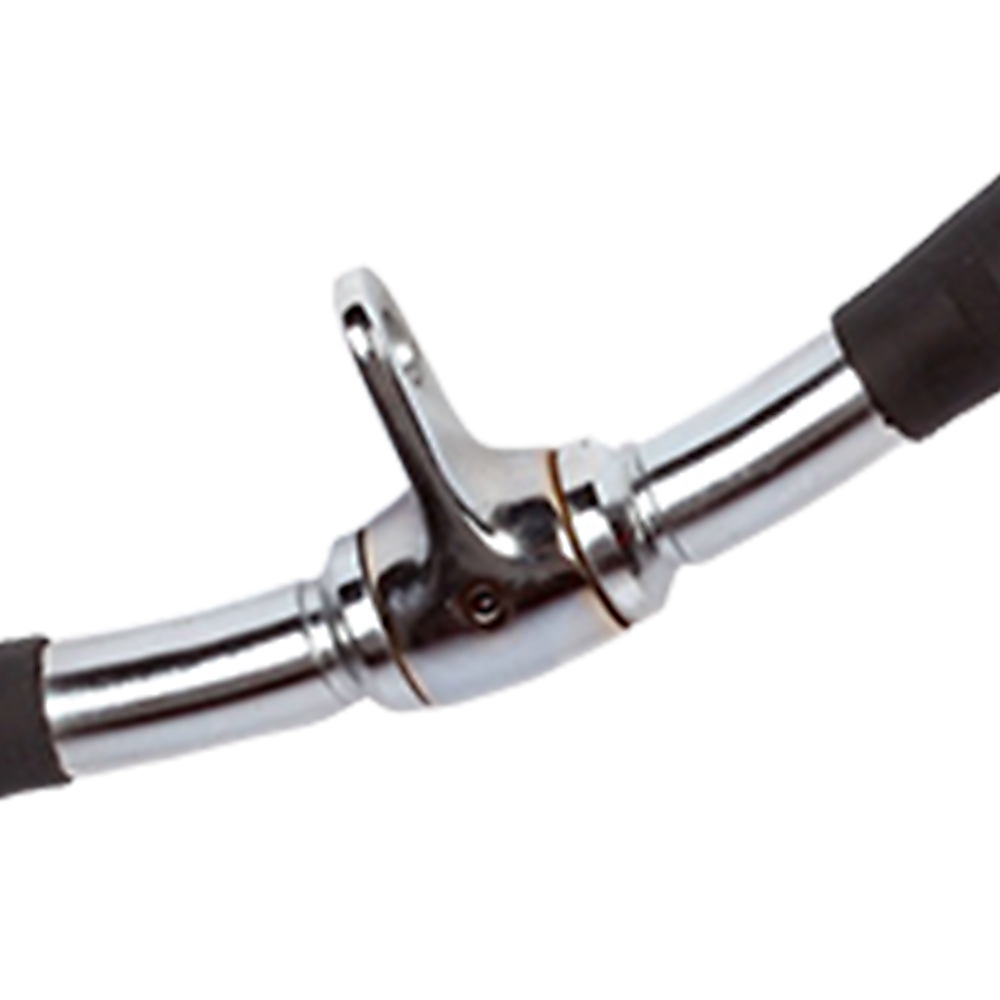 Gym Equipment & Accessories: Randy & Travis Rubber-Coated Revolving Curl Row Bar Attachment for Gyms