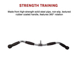Gym Equipment & Accessories: Randy & Travis Rubber-Coated Revolving Curl Row Bar Attachment for Gyms