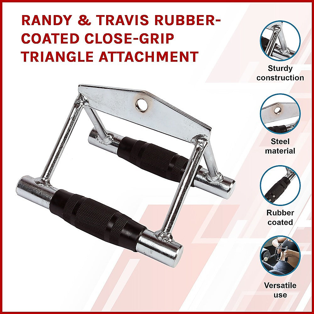 Gym Equipment & Accessories: Randy & Travis Rubber-Coated Close-Grip Triangle Attachment