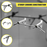 Gym Equipment & Accessories: Wall Mounted Chin Up Pull Up Bar  Heavy Duty Home Gym Strength Training