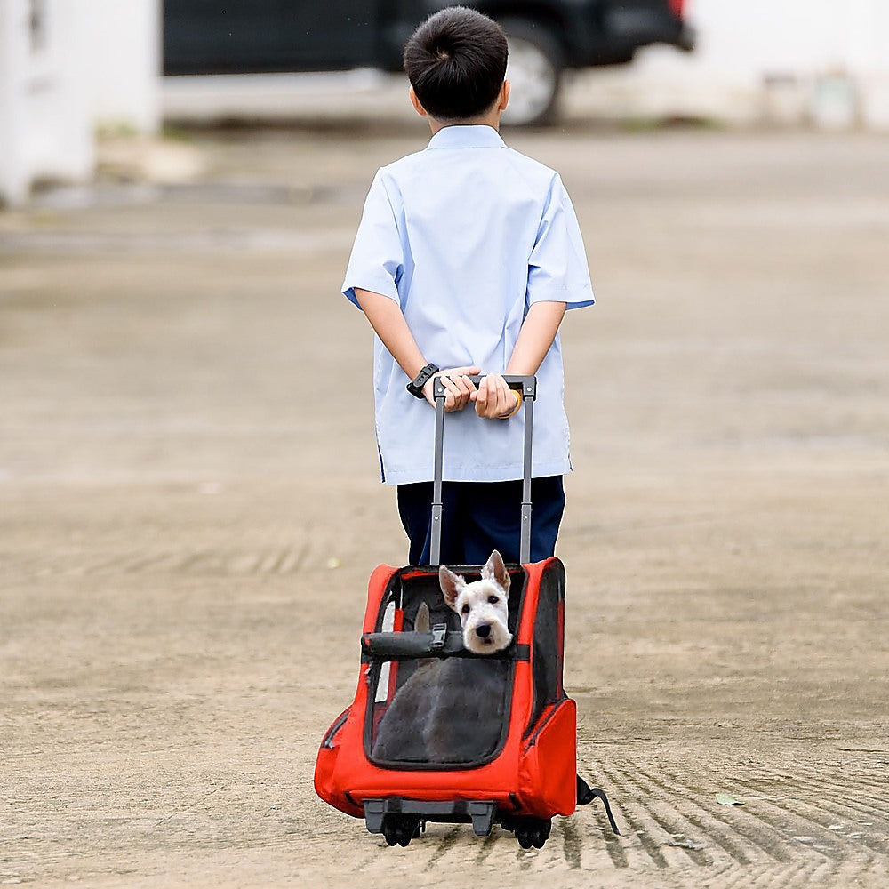 Dog Carriers & Crates: Dog Pet Safety Transport Carrier Backpack Trolley
