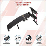 Gym Equipment & Accessories: Foldable Incline Sit Up Bench