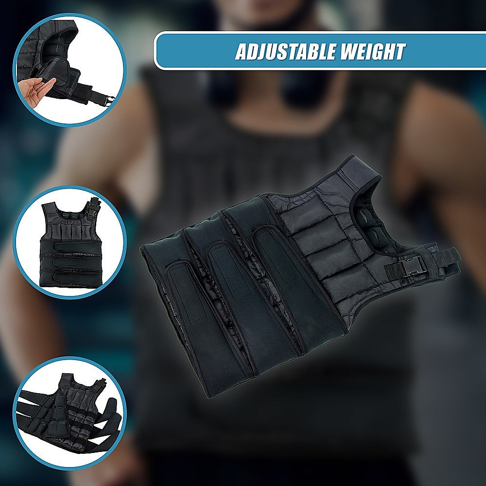 Weightlifting Machines & Racks: 20Kg Adjustable Weighted Training Vest