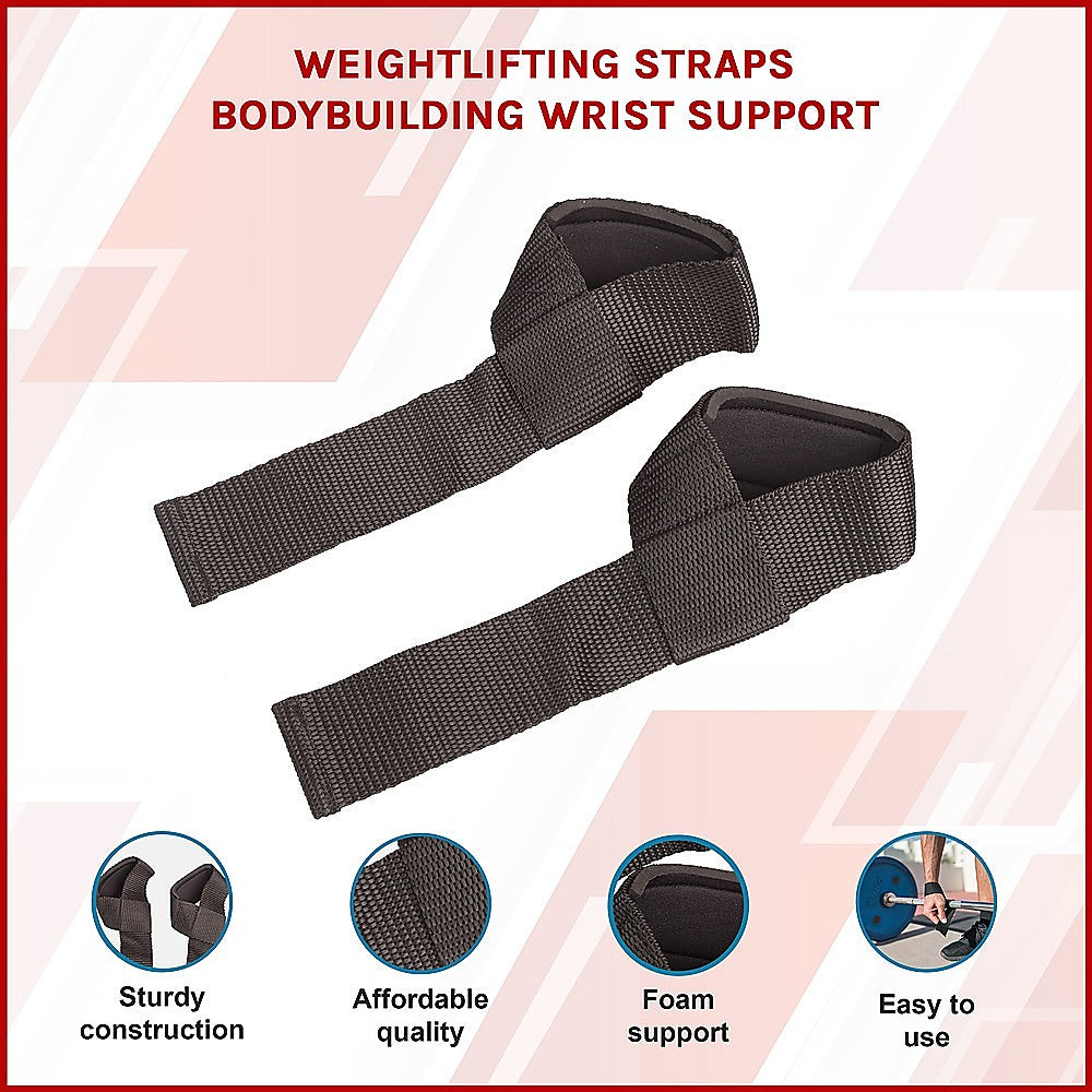 Gym Equipment & Accessories: Weightlifting Straps Bodybuilding Wrist Support