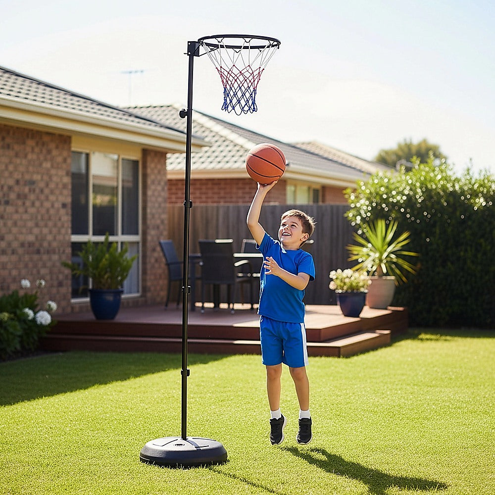 Netball & Netball Accessories: Netball Ring with Stand Portable Pole Height Adjustable