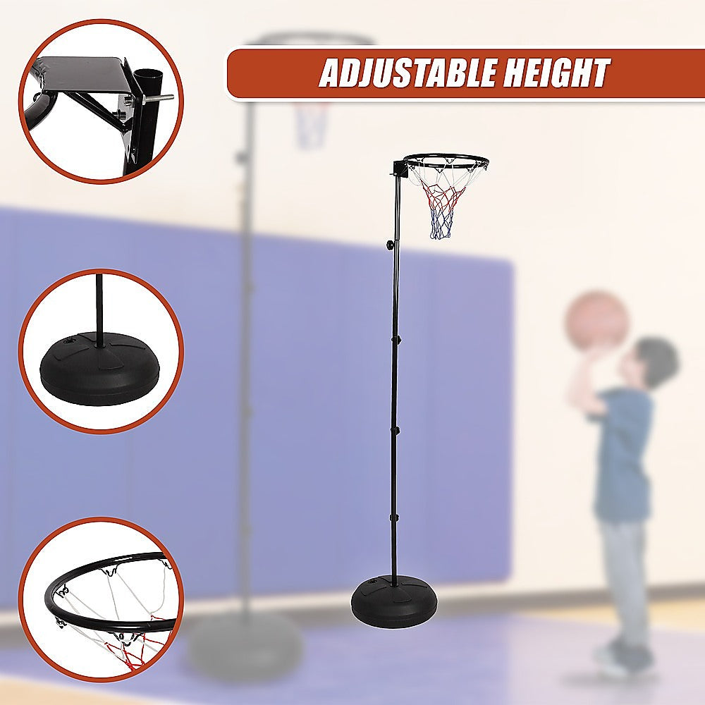 Netball & Netball Accessories: Netball Ring with Stand Portable Pole Height Adjustable