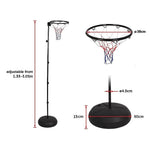 Netball & Netball Accessories: Netball Ring with Stand Portable Pole Height Adjustable