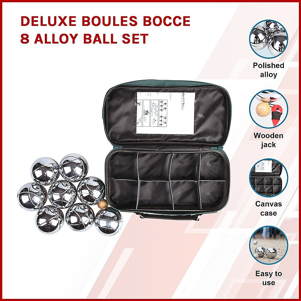Activity Games: Deluxe Boules Bocce 8 Alloy Ball Set