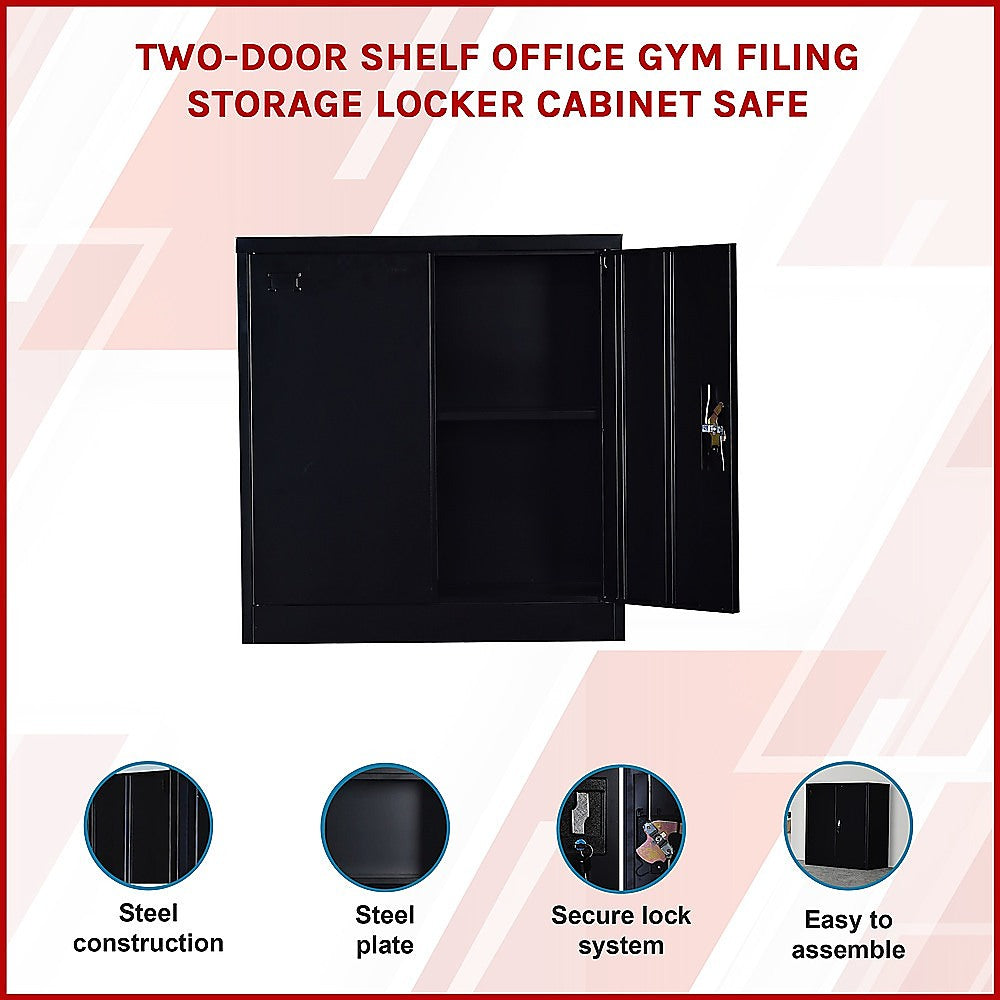 Storage Cabinets: Two-Door Shelf Office Gym Filing Storage Locker Cabinet Safe