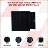 Storage Cabinets: Two-Door Shelf Office Gym Filing Storage Locker Cabinet Safe