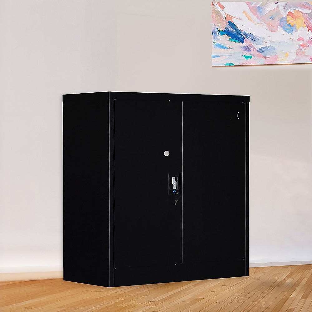 Storage Cabinets: Two-Door Shelf Office Gym Filing Storage Locker Cabinet Safe